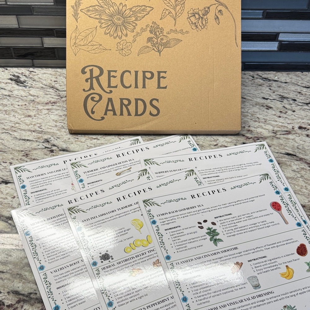 Ancient remedies Recipe Cards Set